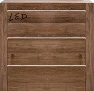 LEDs behind wood